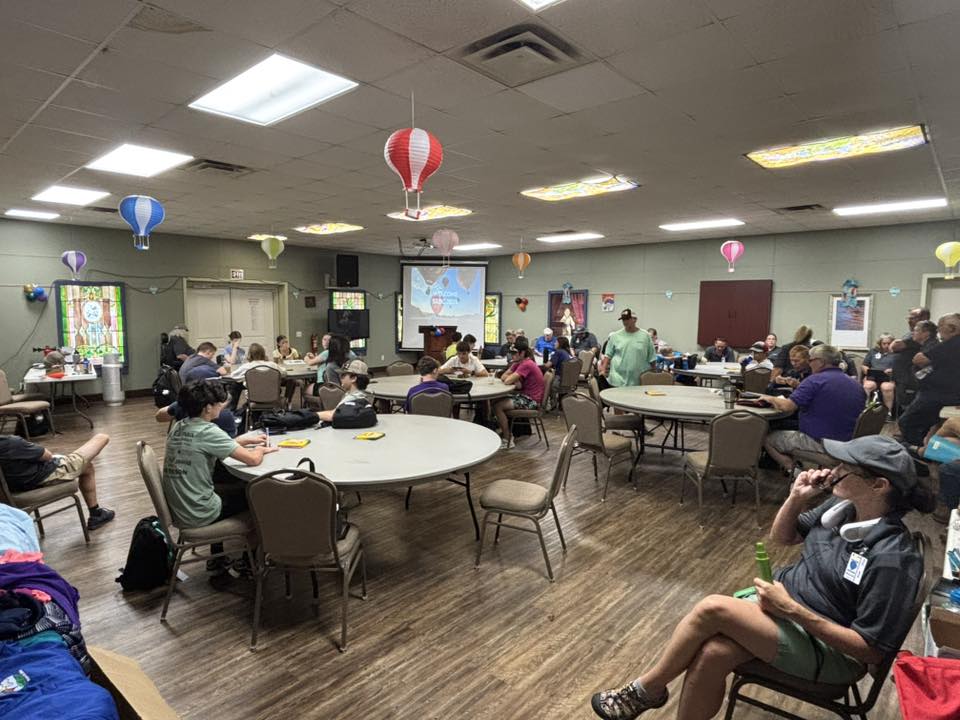 Group of students learning about hot air ballooning